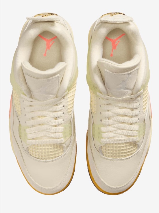 Jordan Shoes - Air Jordan 4 retro Women’s Birds of paradise - Cream with Coral Details